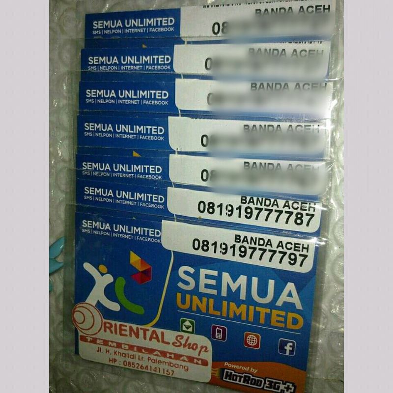 Nomor Kartu Perdana XL 081919 7777X7 - 1919 - 19 19 - 7777 ABAB AB AB Kwartet Tengah 8 9 4 7 Semi He