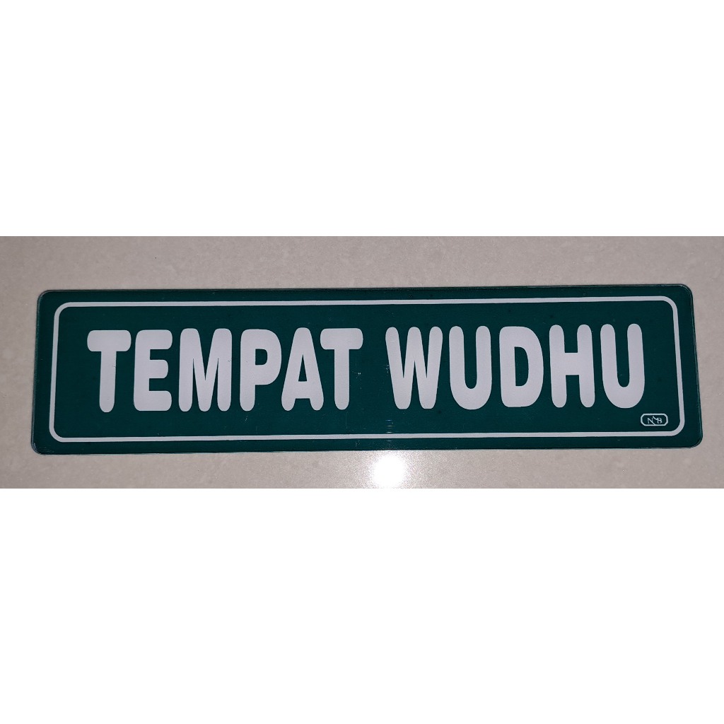 

Sign Label Acrylic/Label Akrilik Kecil - Tempat Wudhu (Hijau) 5x20cm