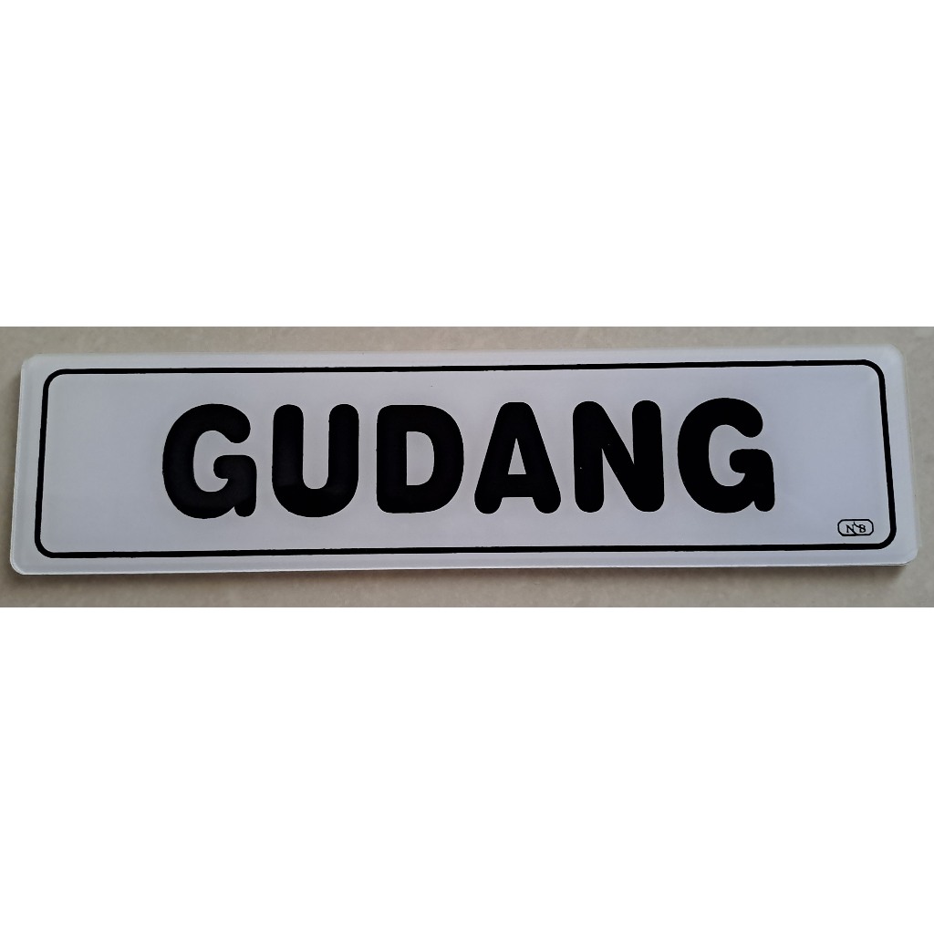 

Sign Label Acrylic/Label Akrilik Kecil - Gudang (Putih) 5x20cm