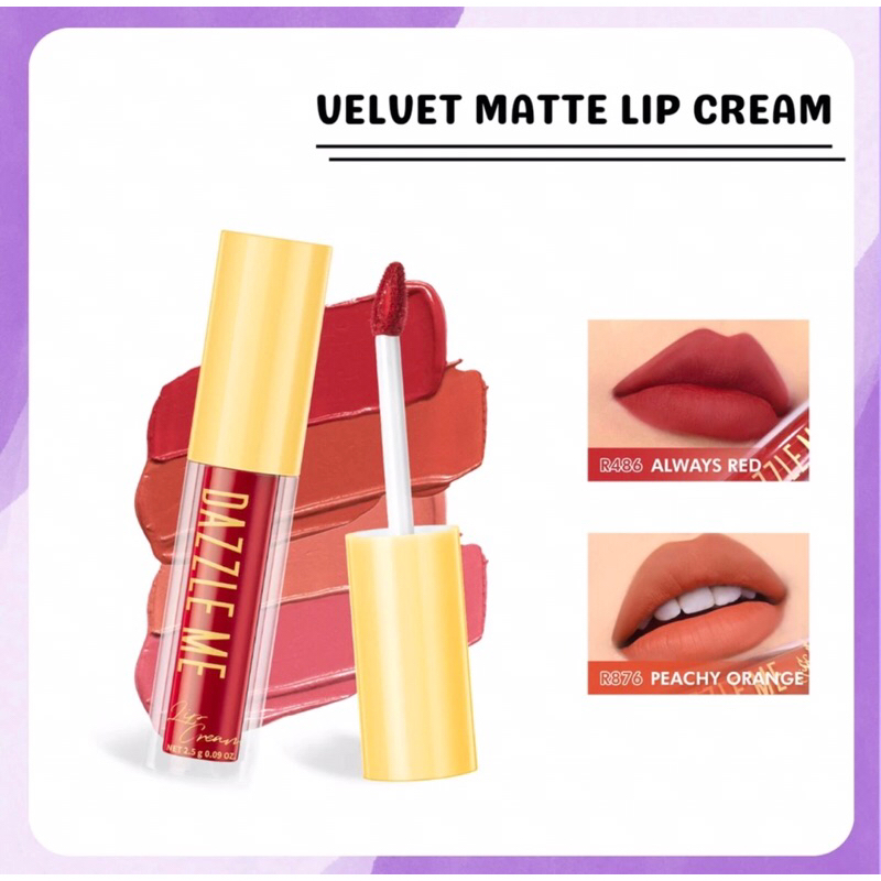 Dazzle Me Velvet Matte Lip Cream | Lip Matte | Lip Tint | Vitamin E | Waterproof | Pigmented | Lipst