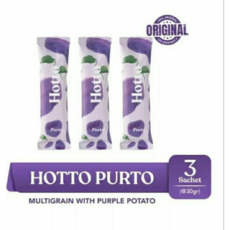 3 SACHET HOTTO PURTO MULTIGRAIN HOTTO PURTO MULTIGRAIN WITH  PURPLE  POTATO HOTTO PURTO MULTIGRAIN S