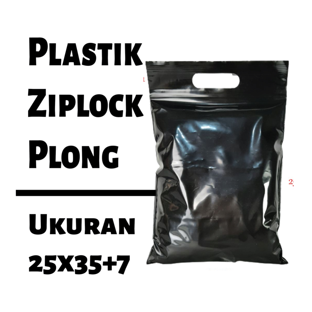 sablon plastik ziplock plong 25x35+7