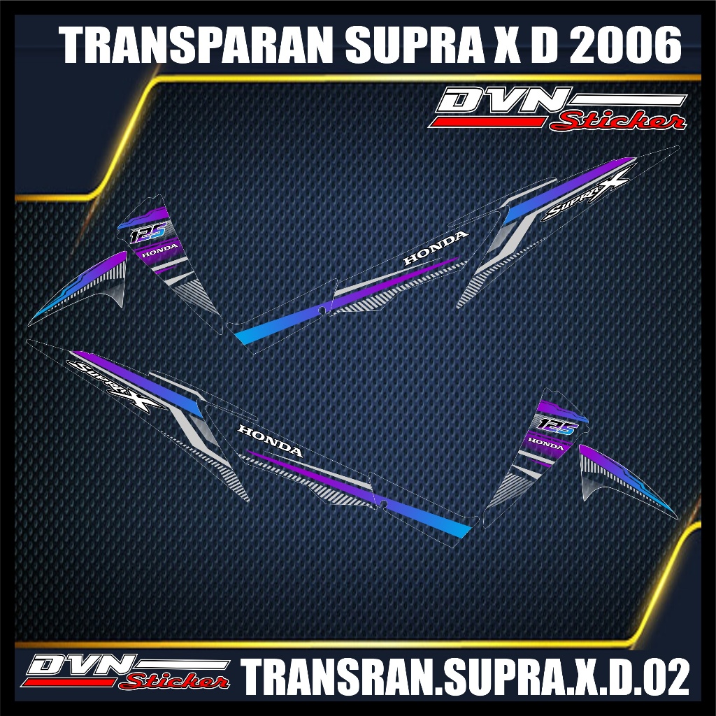 Striping TRANSPARNA SUPRA X 125 D 2006 list variasi TRANSPARAN honda SUPRA X 125 D CODE 02