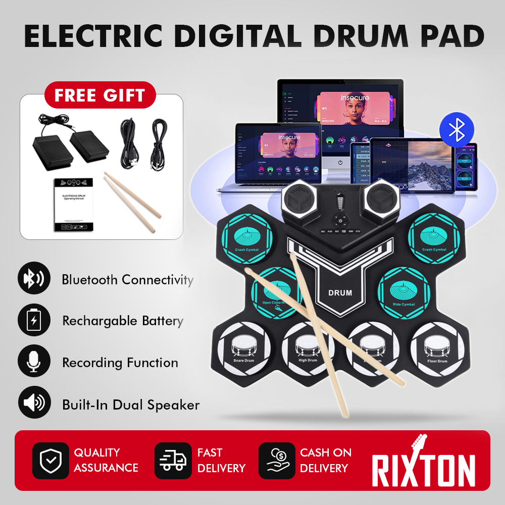 VITA_ RIXTON Digital Drum elektronik mengatur 9 pad USB menggulung silikon Digital Drum dengan