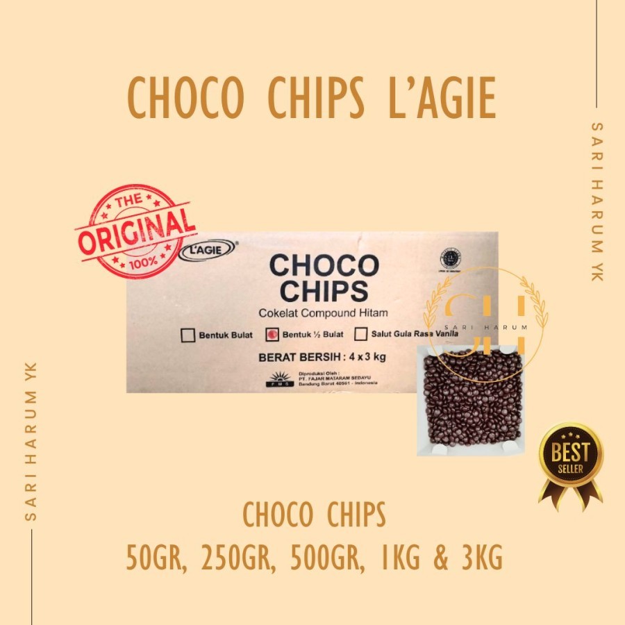 

chocochips | coklat tabur | L'Agie | 500gr