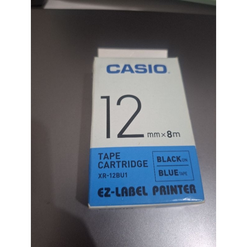 

Casio tape catridge 12mm XR 12BU1 black blue