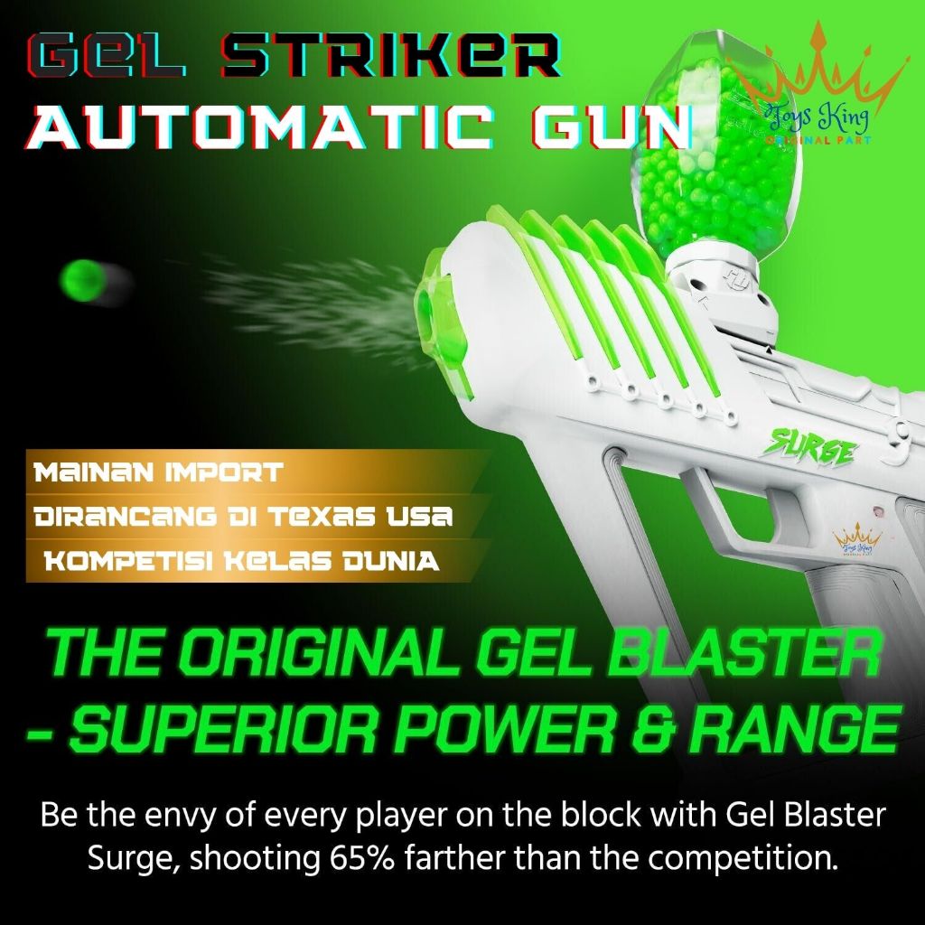 Water Gel Surge Striker Automatic Blaster Electric Shooting Air Painball Bullet Toys King Strike Pis