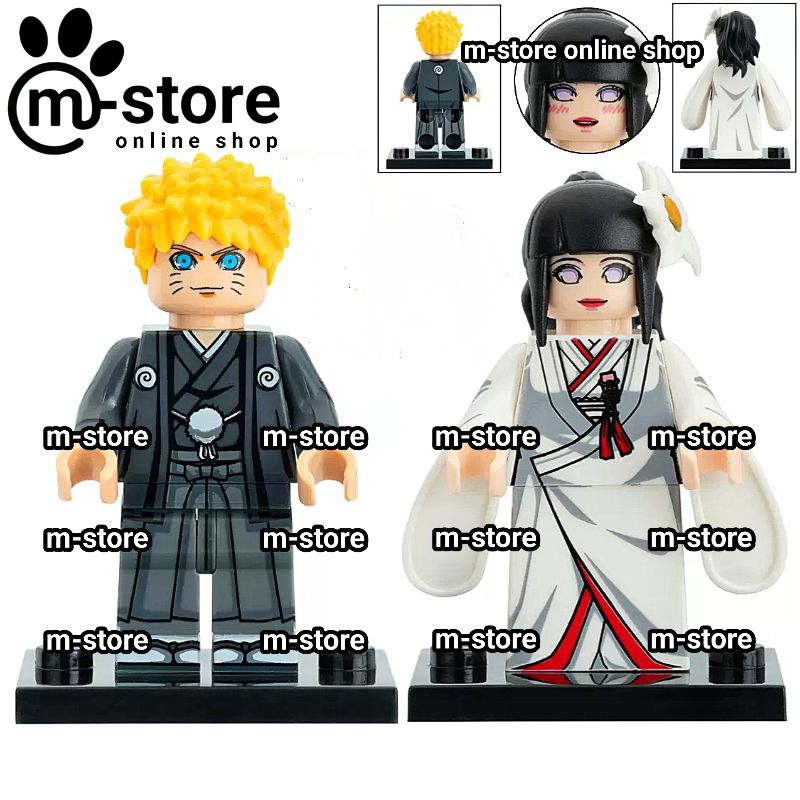 brick naruto uzumaki hinata hyuga wedding mini toy figures