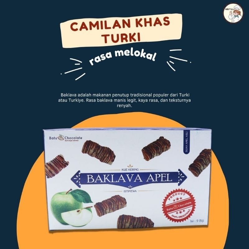 

CAMILAN BAKLAVA APEL SNACK KEKINIAN ENAK MURAH OLEH-OLEH KHAS BATU MALANG ISI 9 PCS