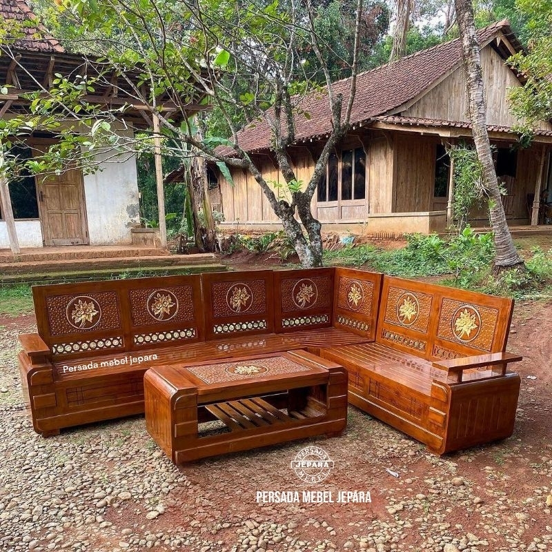 Kursi tamu sudut koper / Kursi sudut jati / Kursi sudut minimalis / Kursi sudut / Kursi jati / Kursi