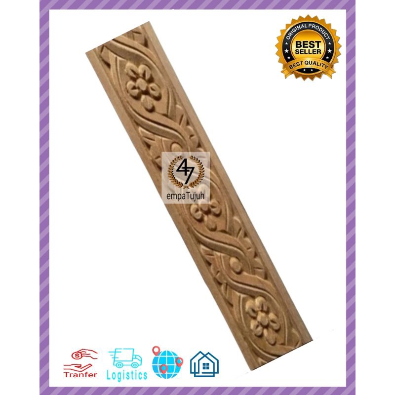 Ornamen Lis Ukir Kayu Jati Ukiran Model Melati