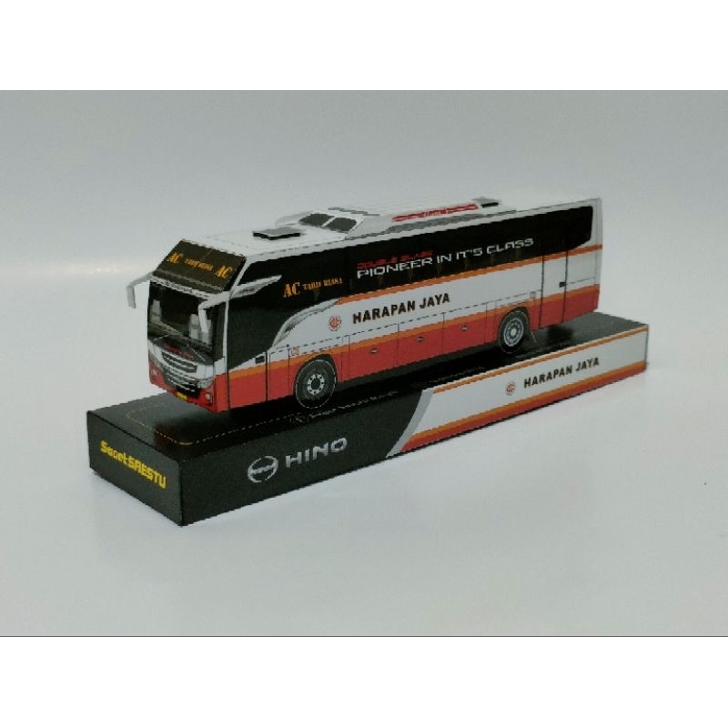 MINIATUR BIS BUS PAPERCRAFT HARAPAN JAYA ATB EKONOMI TULUNGAGUNG BLITAR TRENGGALEK TENTREM MAX HINO 