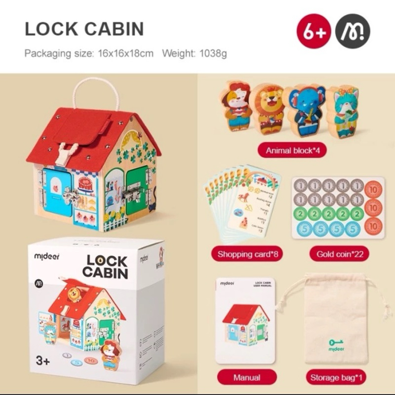 Mideer Lock Cabin Mainan Anak Kids Toys Montessori
