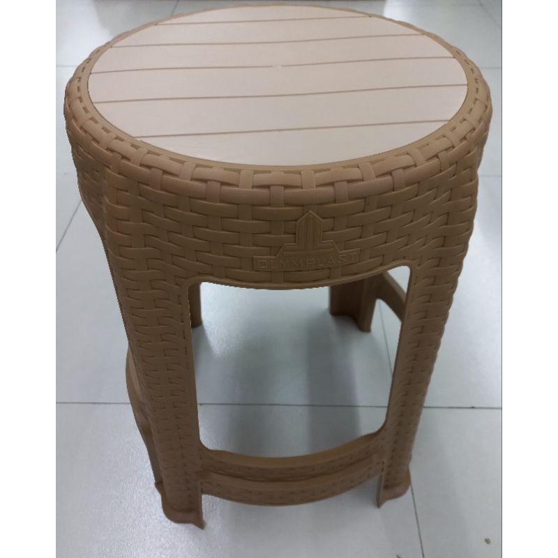 Kursi bulat plastik Olymplast Coklat - HM