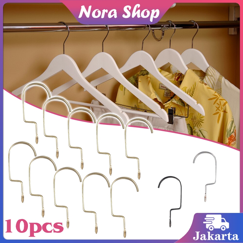 12pcs Hook Hanger Pengait Gantungan Baju Kaitan Hanger Cantolan Hanger Besi Sambungan Hanger Baju