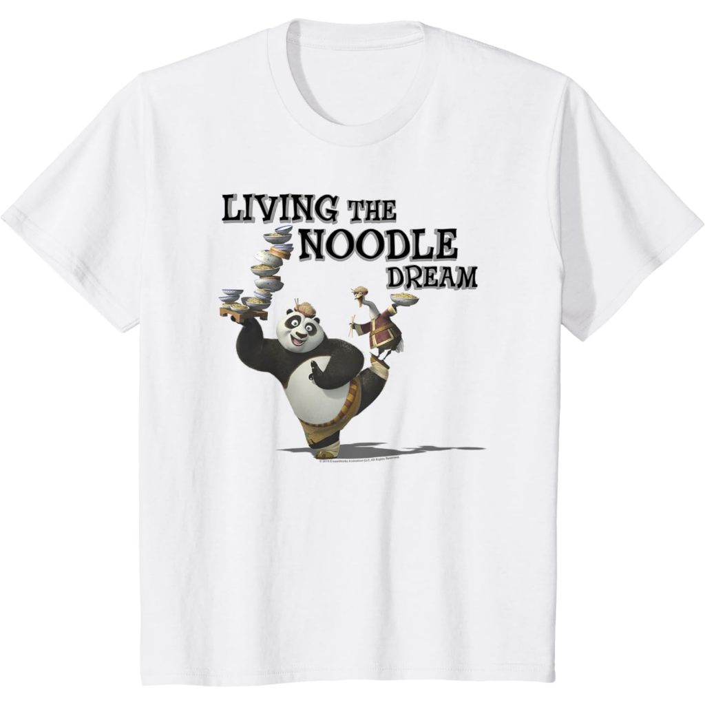 Baju Kaos Anak Distro Premium Kung Fu Panda Po And Mr. Ping Living The Noodle Dream T-Shirt