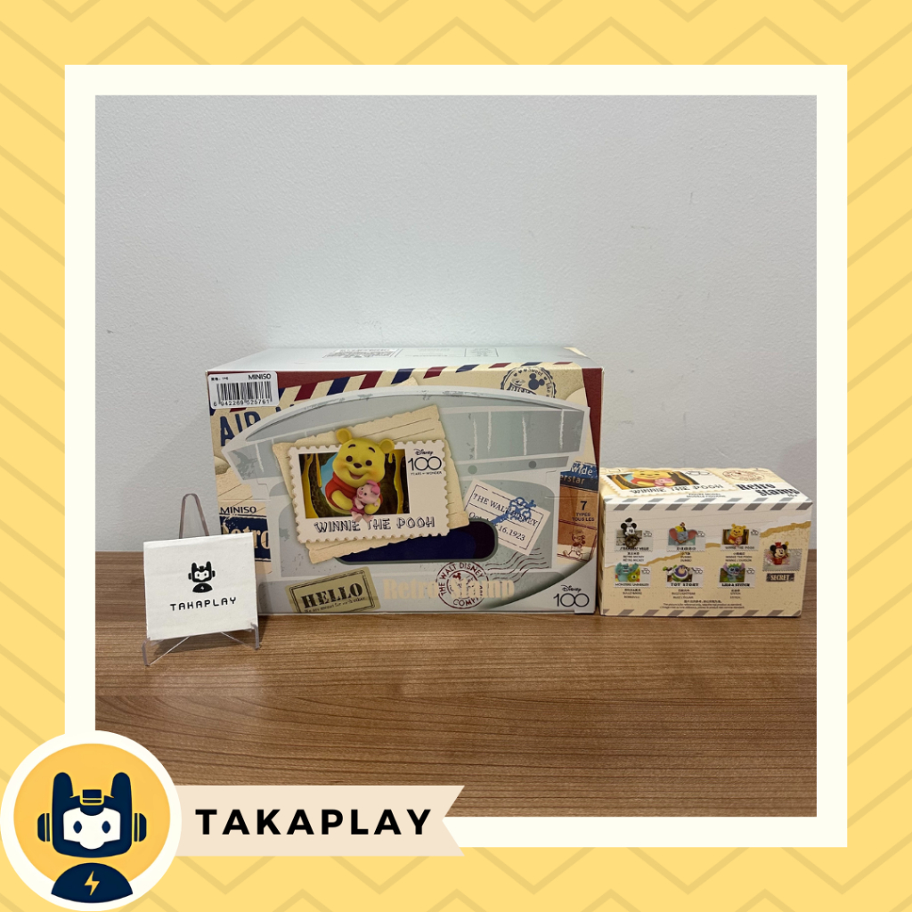 Blind Box Action Figure Miniso Disney 100 Years of Wonder Retro Stamp Series Random Mystery Mickey M