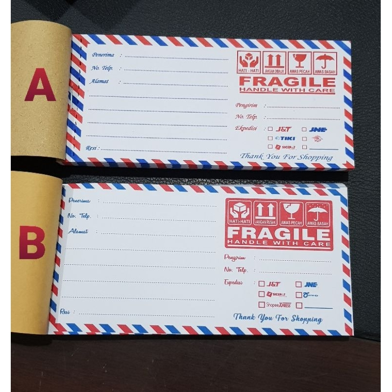 

LABEL PENGIRIMAN ONLINE SHOP "FRAGILE" PANJANG PUTIH