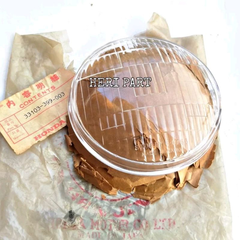 mika kaca lensa bulat reflektor lampu depan honda gl100 gl125 cb100 cb125 twins original