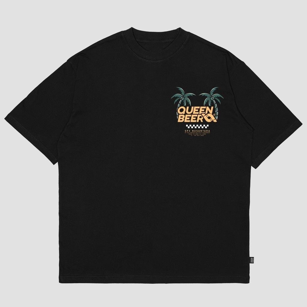 【COD】 QueenBeer - SPX x QueenBeer Black T-shirt