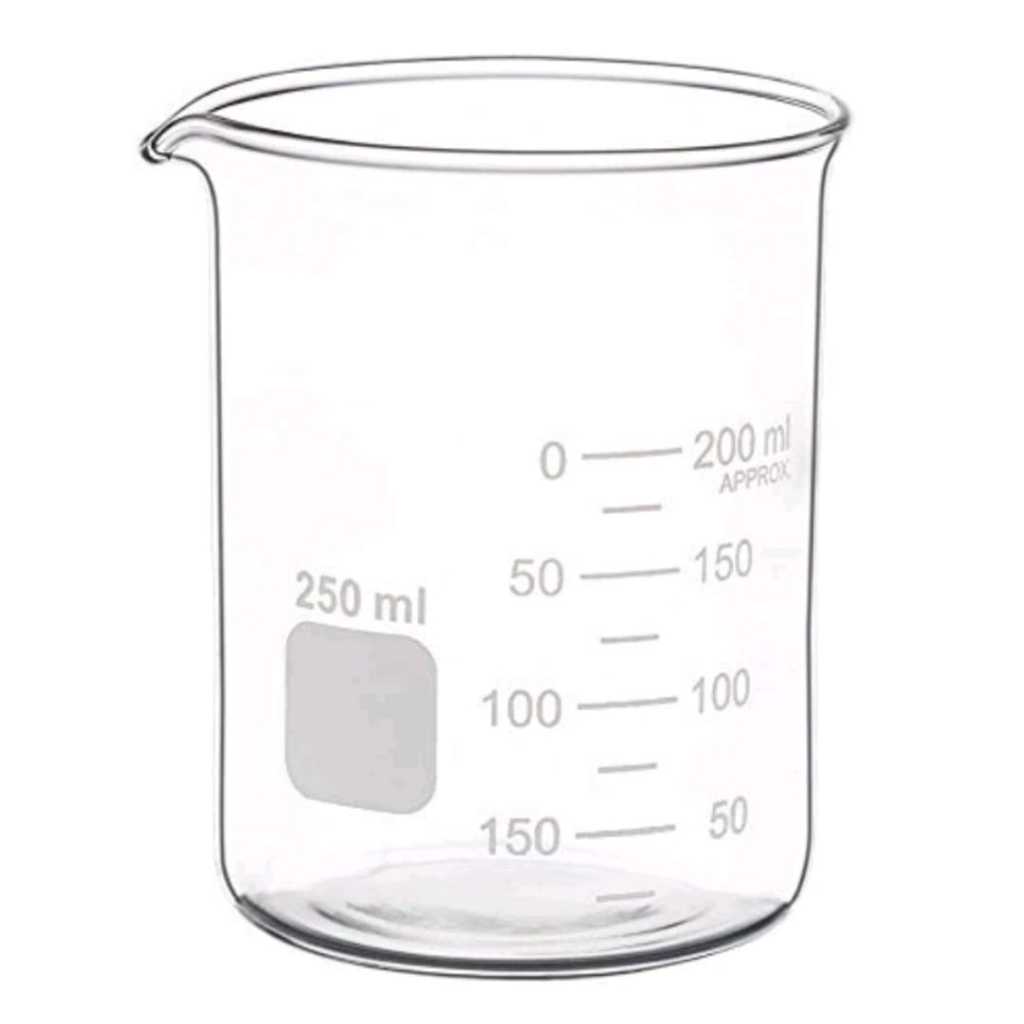 Beaker Glass Gelas Kimia Kaca 250 ml Gelas Beaker 250ml Approx
