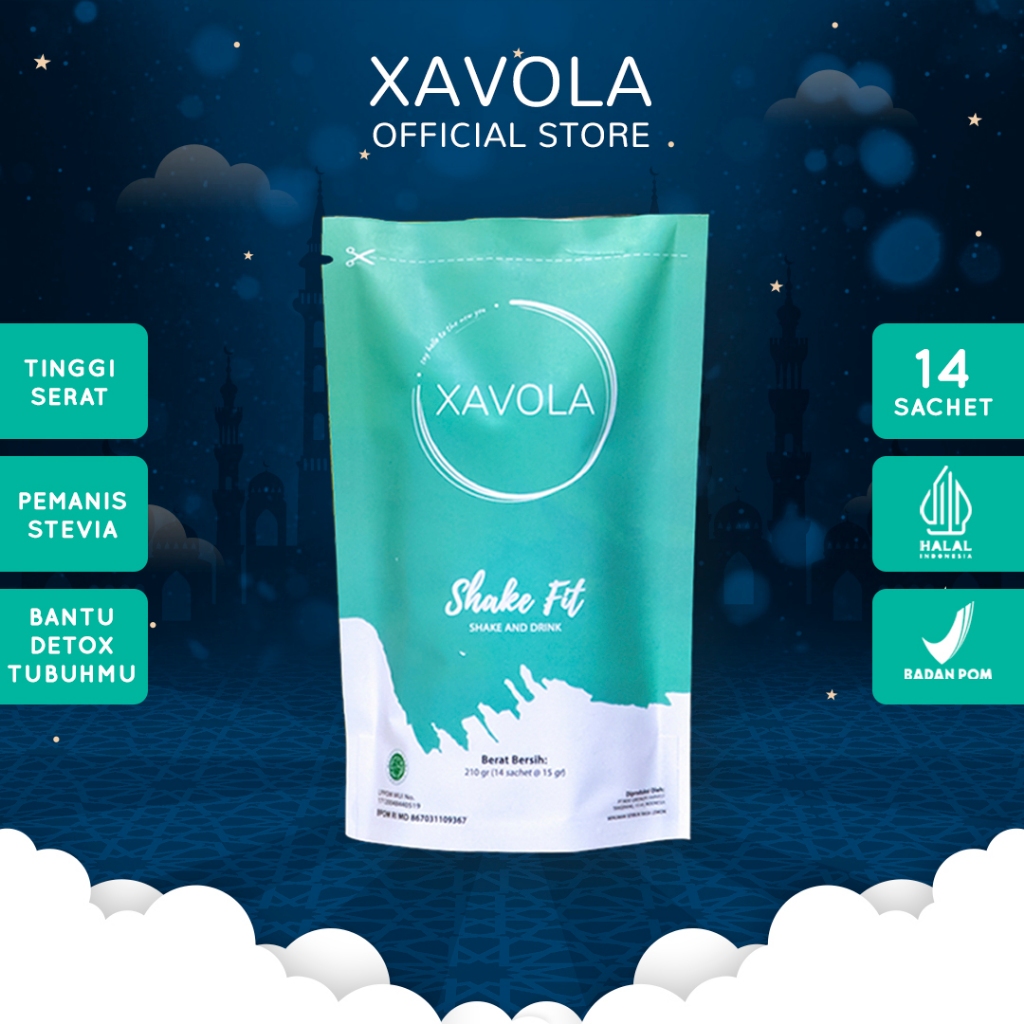 1 Pack Xavola Shake Fit | Minuman Serat Tinggi | Fiber | Detox | BPOM dan Halal