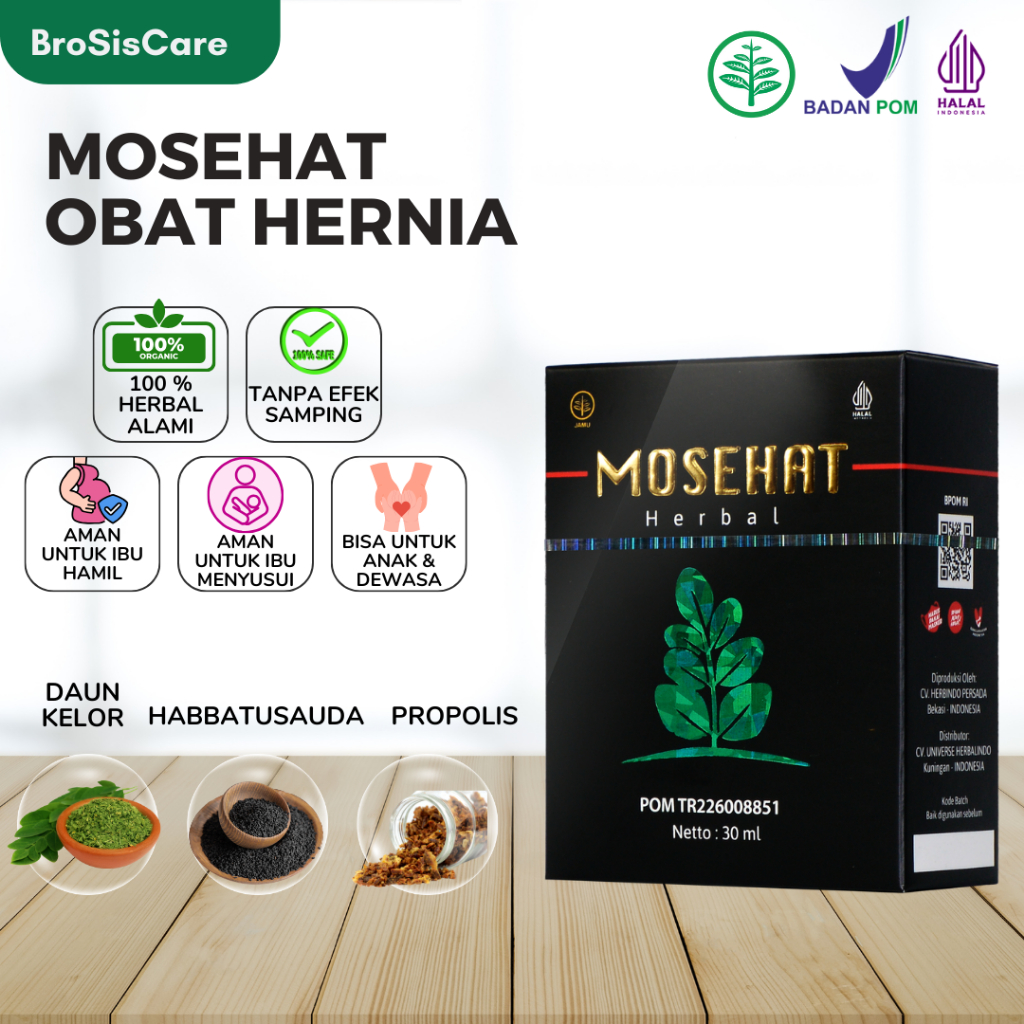 Mosehat Obat Hernia Herbal  Ampuh Untuk turun berok Dewasa dan Anak Tanpa Operasi BPOM & Halal Origi