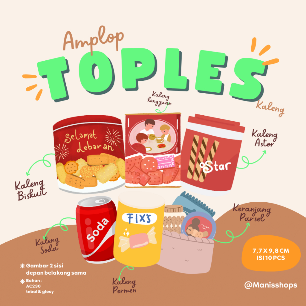 

{READYSTOCK} AMPLOP 3D EDISI TOPLES KALENG LEBARAN