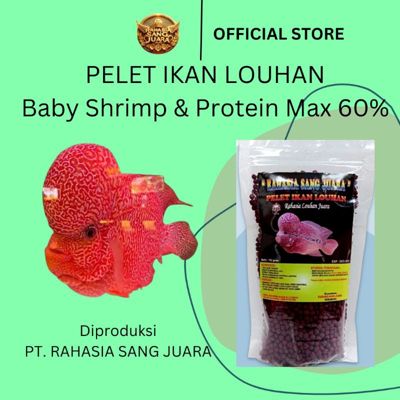 PELET IKAN LOUHAN (MAKANAN IKAN LOUHAN) UNTUK WARNA & JENONG