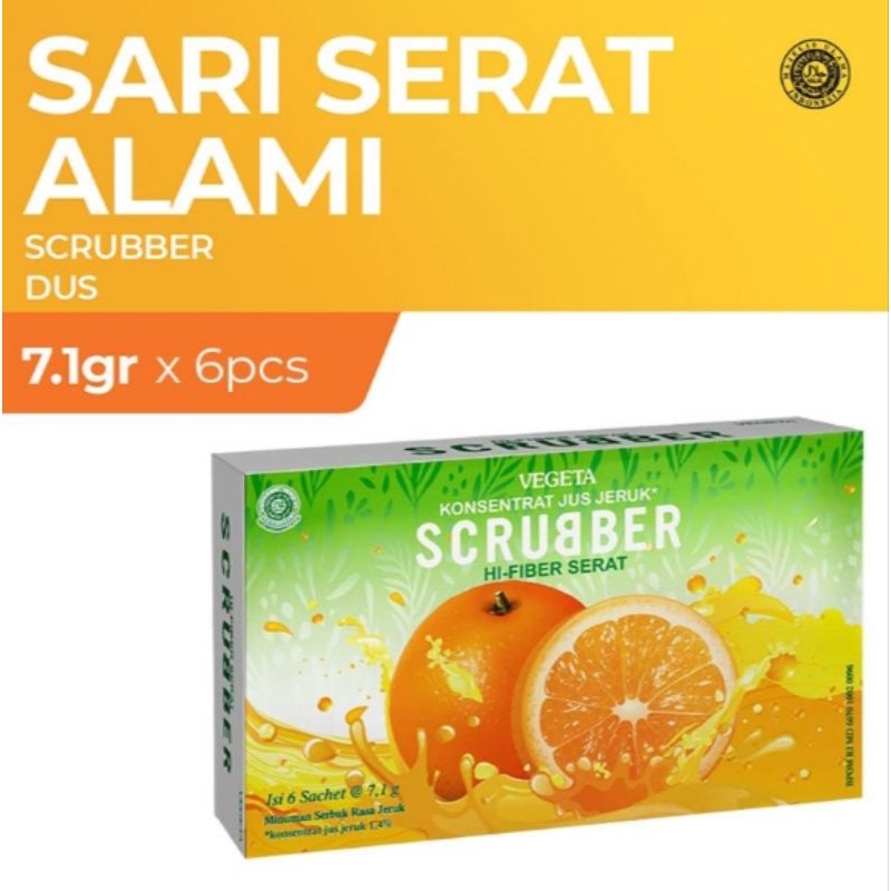 

VEGETA SCRUBBER Minuman Sari Serat Alami Jeruk 6 x 7,1 g