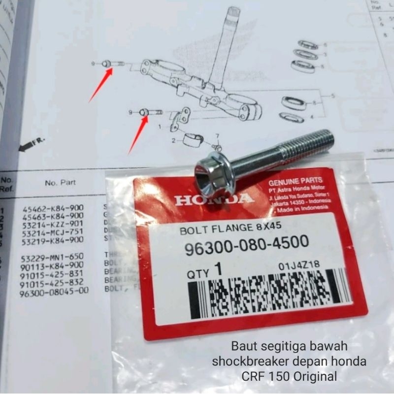BAUT UNTUK LAMPU DAN SEIN DEPAN MOTOR HONDA BEAT ECO 2016 2017 2018 2019 FULL SET