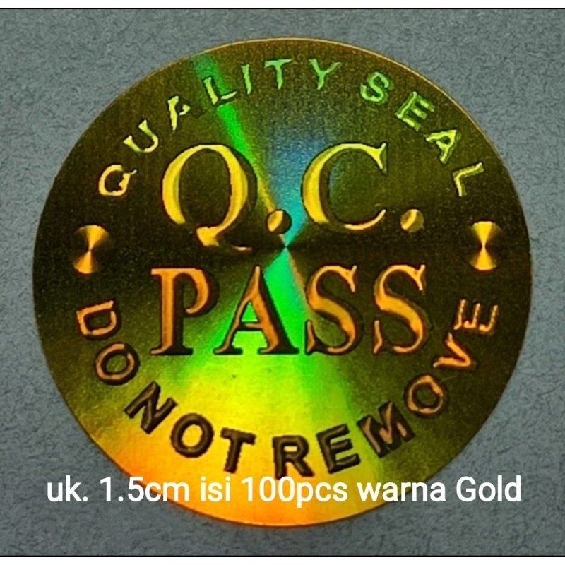 

stiker hologram QC Pass