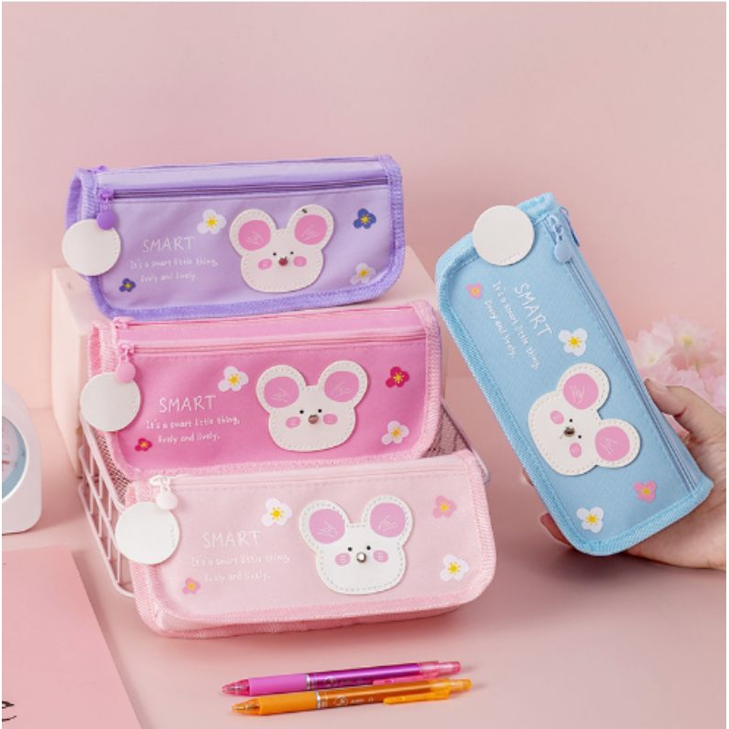 

Tempat Pensil/Tempat Pensil Zipper Pencil Case Mouse Cute