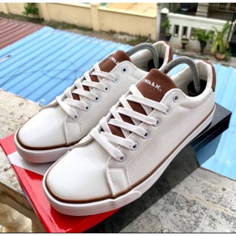 Sepatu Airwalk Kadia White Brown Pria Sneakers Original 100%