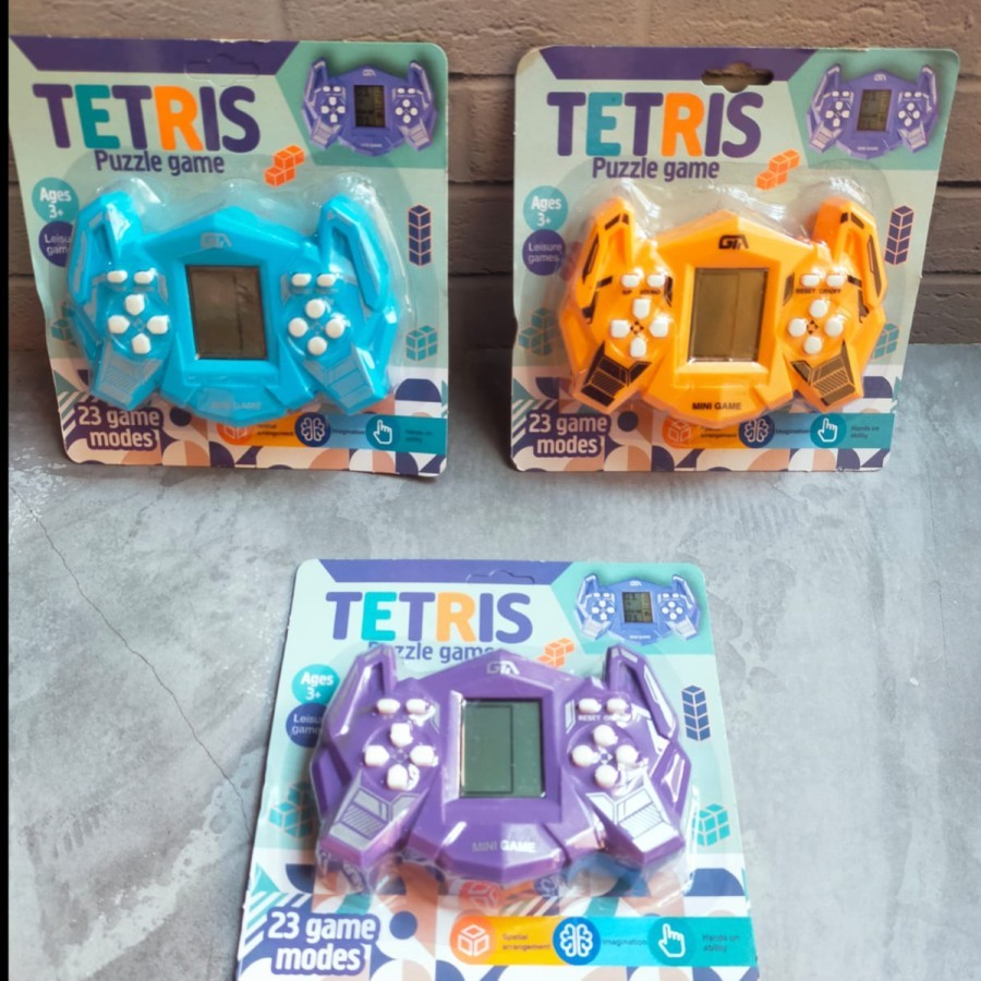 Mainan Gamebot Game Boy Tetris Puzzle Game Gimbot 23 Game Modes