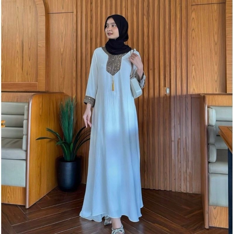 Humaira Abaya / Gamis abaya Turkey / Abaya gamis muslim wanita / Gamis Putih