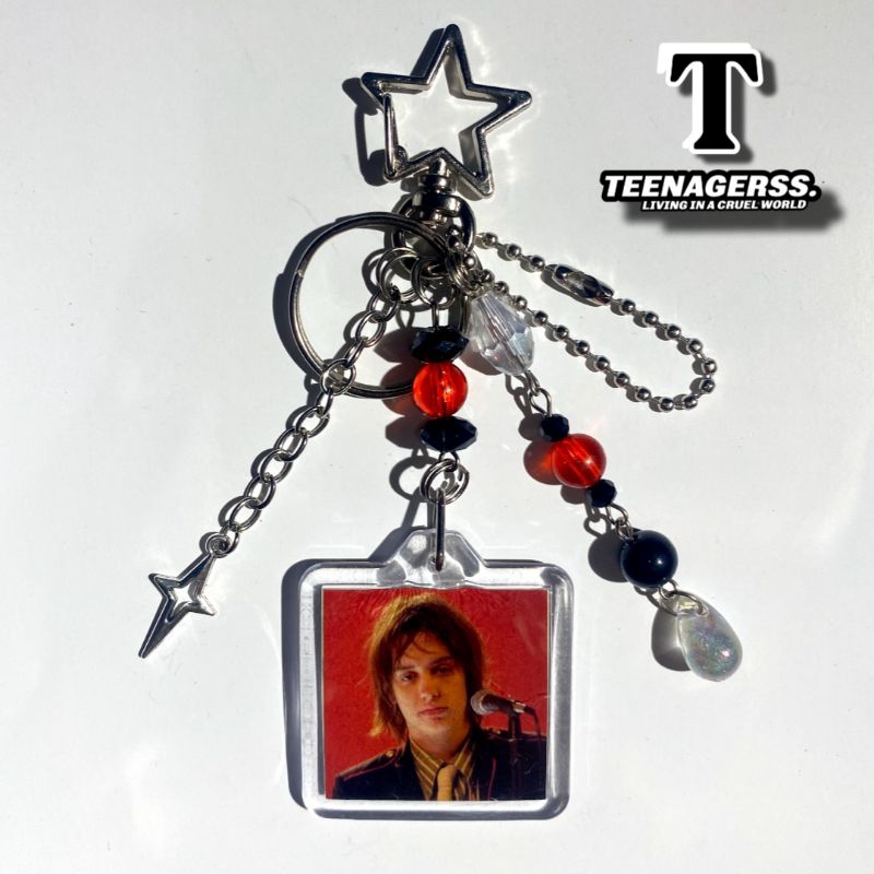 Beads Keychain Bag Julian Casablancas The Strokes Gantungan Kunci Tas Manik Jewelry Charm Aesthetic