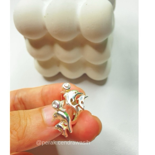 ANTING LUMBA-LUMBA JEPIT/KLIP DEWASA ANTING SIMPEL PERAK925/ PERHIASAN PERAK LAPIS EMAS PUTIH