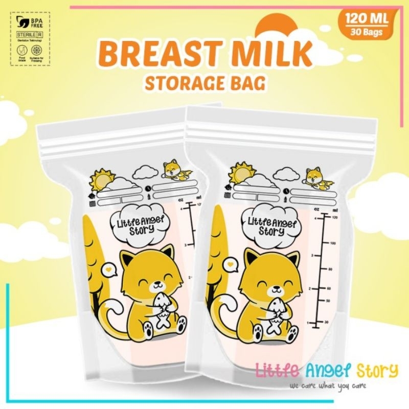 Kantong Asi Little Angel Breast Milk Storage 120ml 30pcs