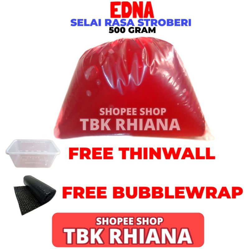 

Selai Rasa Stroberi Merk Edna 500 Gram Repack