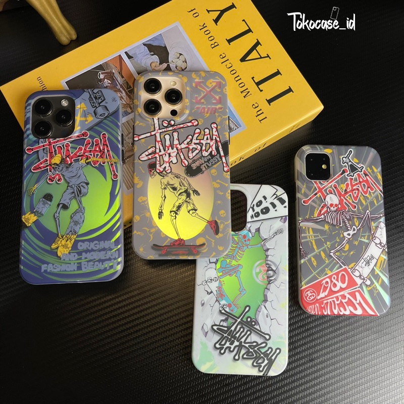 Rci115 Case Casing Silikon Handphone Softcase Karakter Tengkorak Skateboard Imd Hologram Iphone 11
