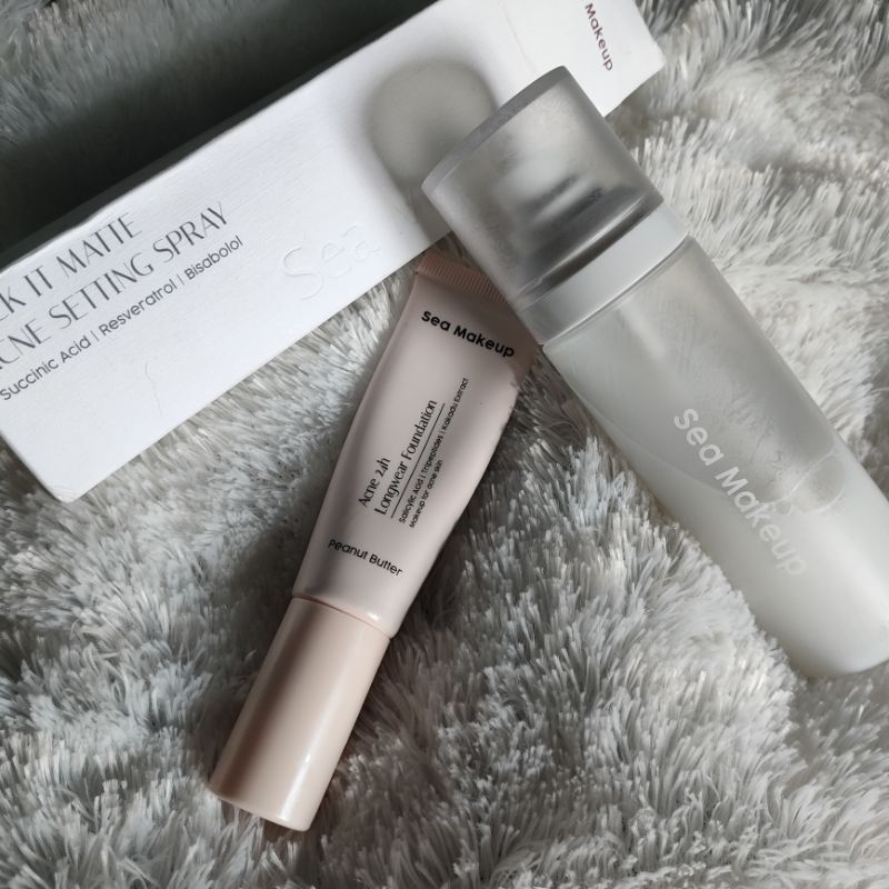 PRELOVED SEA MAKEUP Foundation , PINKFLASH 2 in 1 dual-ended liquid lipstik