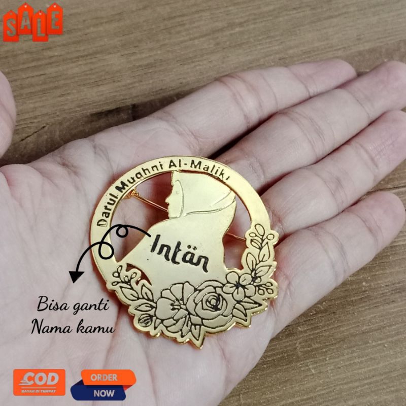 Bros Nama Custom Titanium Jilbab Etsa