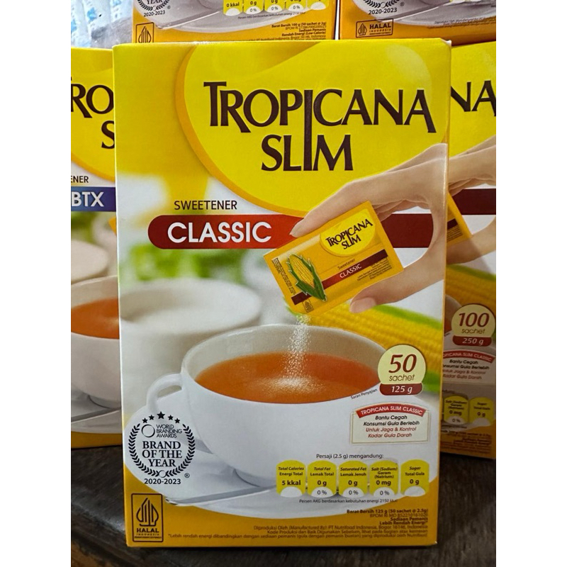 

Tropicana Slim Sweetner Classic 125 gram (isi 50 Sachet)