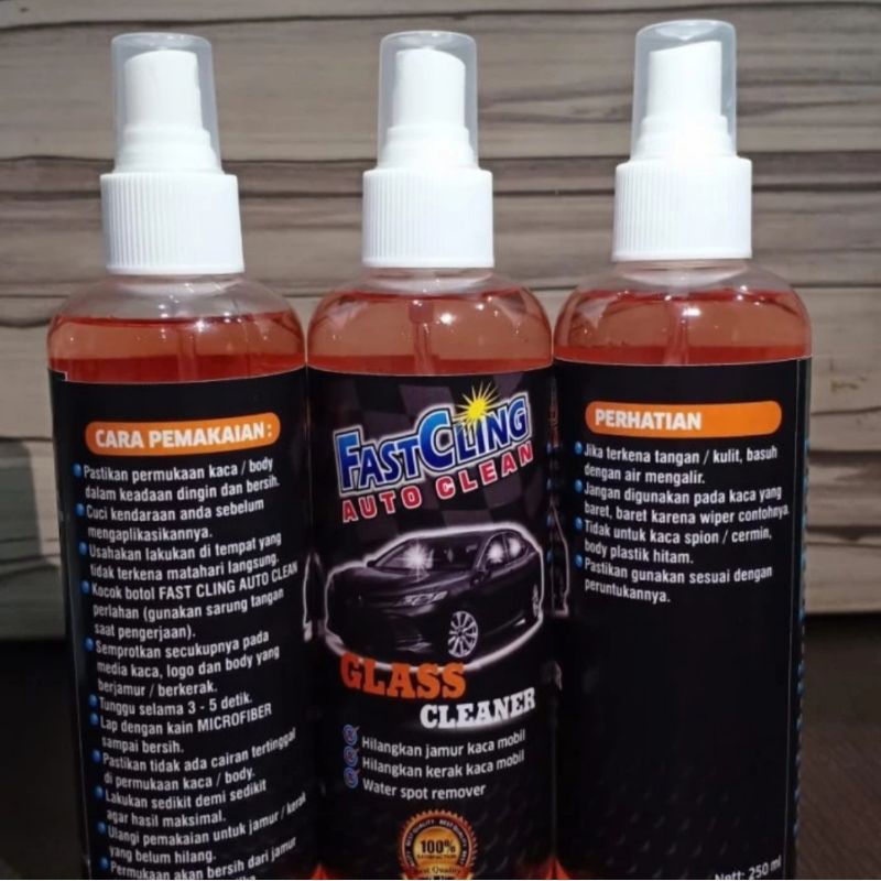 PEMBERSIH KERAK & JAMUR KACA DAN BODY MOBIL FAST CLING AUTO CLEAN 250 ML