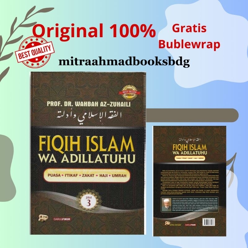 Buku Fiqih Islam Wa Adillatuhu Jilid 3 Fiqh Islam Fikih - Wahbah Az Zuhaili /GIP ORIGINAL best