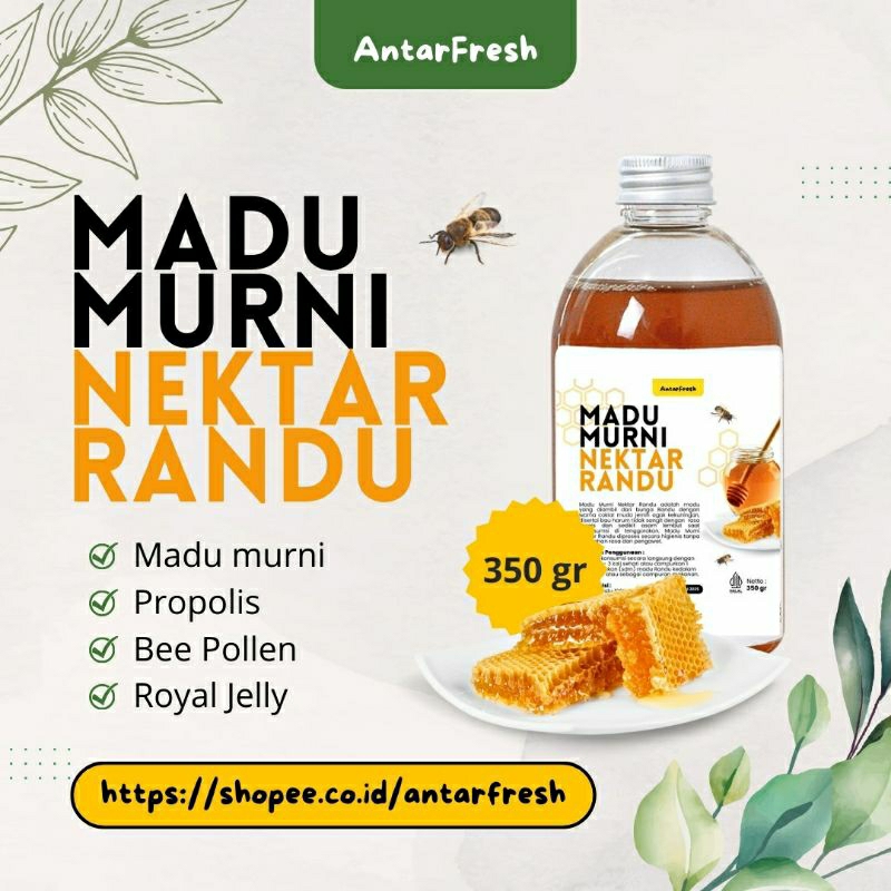 

Madu Murni Asli Nektar Randu 350gr Langsung dari Peternak