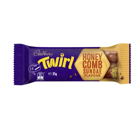 

Cadbury Twirl Honeycomb Sundae Flavour Chocolate Bar 35g