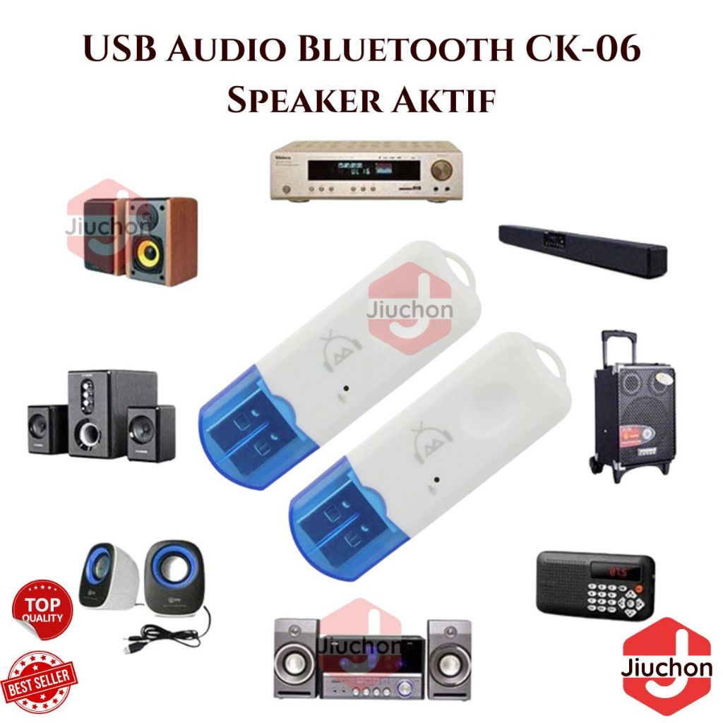 JIUCHON Bluetooth Receiver CK-06 CK06 USB Audio Blutooth Car Mobil bluetooth Tanpa kabel BT Dongle Audio Music with Plag &amp; Play