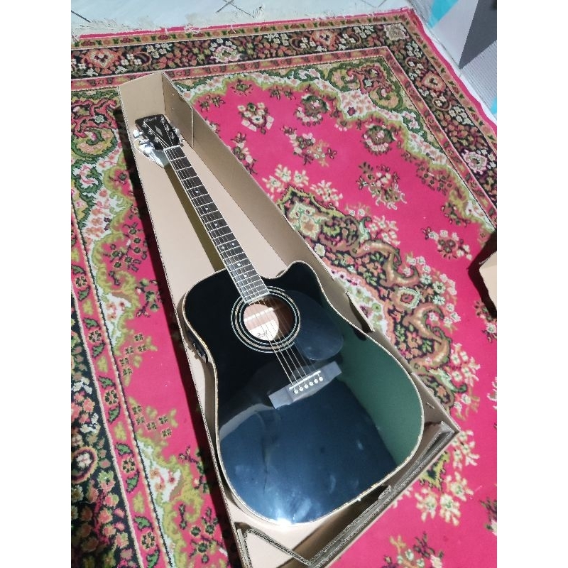 gitar akustik elektrik original Cort ad880ce bk